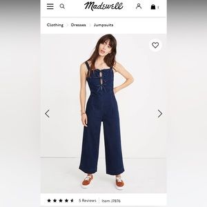 Madewell Denim Tie-Front Jumpsuit